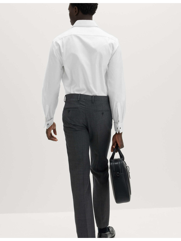 Marks & Spencer Marks & Spencer bijela uska košulja od pamučnog kepera s duplim manšetama