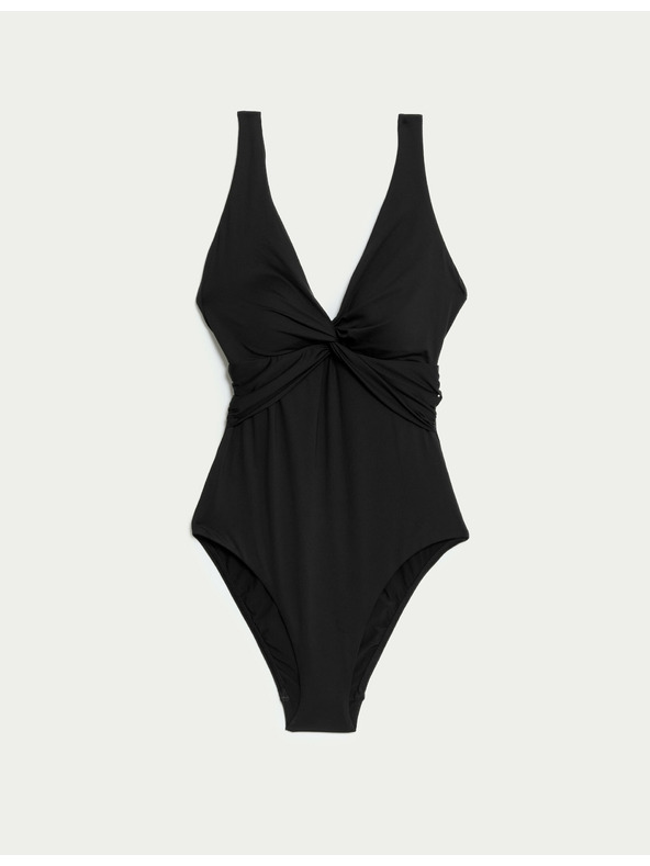Marks & Spencer Marks & Spencer crni kupaći kostim za oblikovanje trbuščića s niskim izrezom