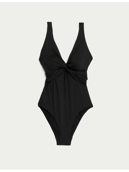 Marks & Spencer Marks & Spencer crni kupaći kostim za oblikovanje trbuščića s niskim izrezom