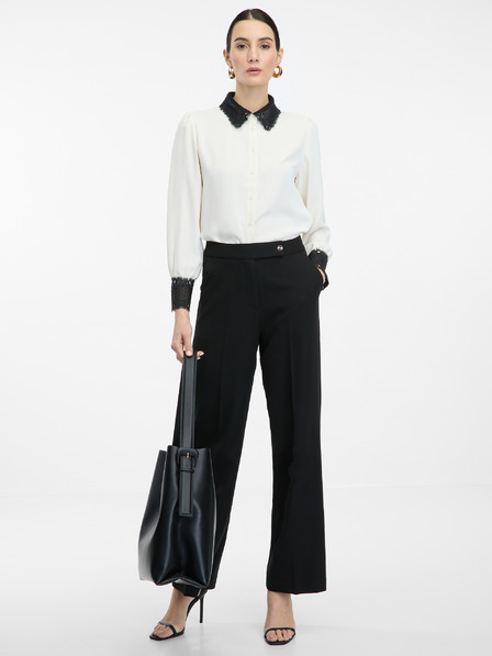 Orsay Krem ženska košulja s kontrastnim ovratnikom ORSAY