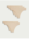 Marks & Spencer Brazilske gaćice od modala, bez vidljivih šavova, 5 kom. u pakiranju Marks & Spencer bež