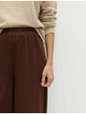 Marks & Spencer Krep hlače s širokim nogavicama i elastičnim pojasom Marks & Spencer smeđa