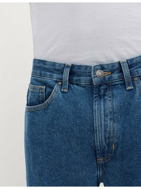 Marks & Spencer Glatke traperice ravnog kroja, od čistog pamuka Marks & Spencer plava