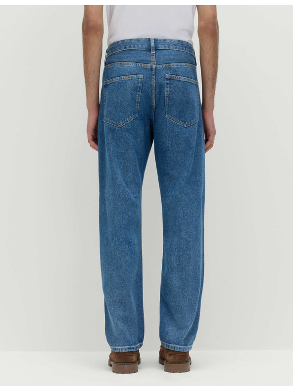 Marks & Spencer Glatke traperice ravnog kroja, od čistog pamuka Marks & Spencer plava