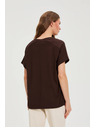 Moodo Majica sa izrezom smedja Moodo