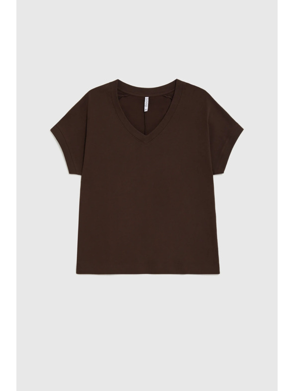 Moodo Majica sa izrezom smedja Moodo