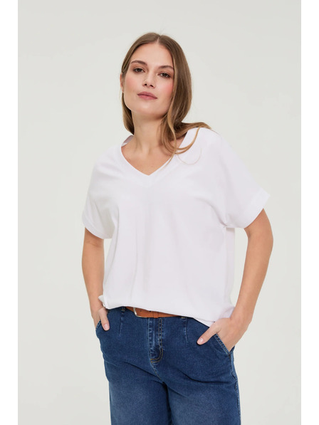 Moodo Majica sa izrezom bijela Moodo