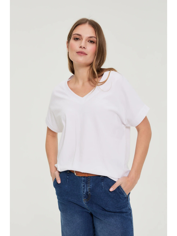 Moodo Majica sa izrezom bijela Moodo