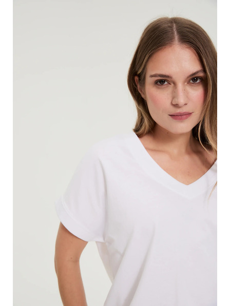 Moodo Majica sa izrezom bijela Moodo