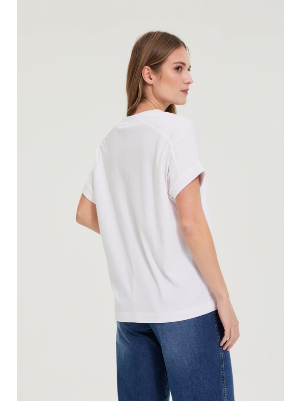 Moodo Majica sa izrezom bijela Moodo