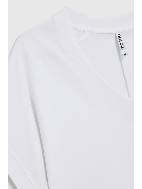 Moodo Majica sa izrezom bijela Moodo
