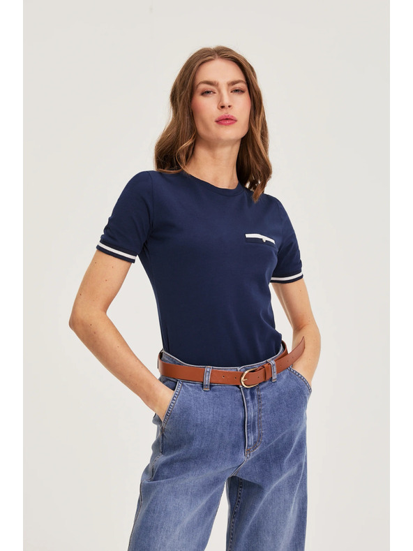 Moodo Pamucna majica tamno plava Moodo