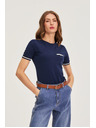 Moodo Pamucna majica tamno plava Moodo