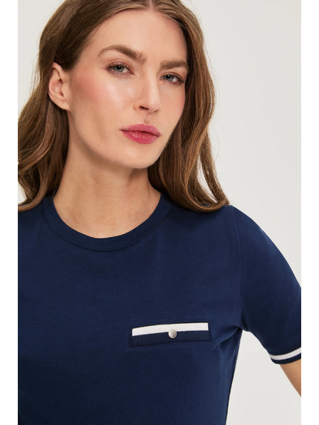 Moodo Pamucna majica tamno plava Moodo