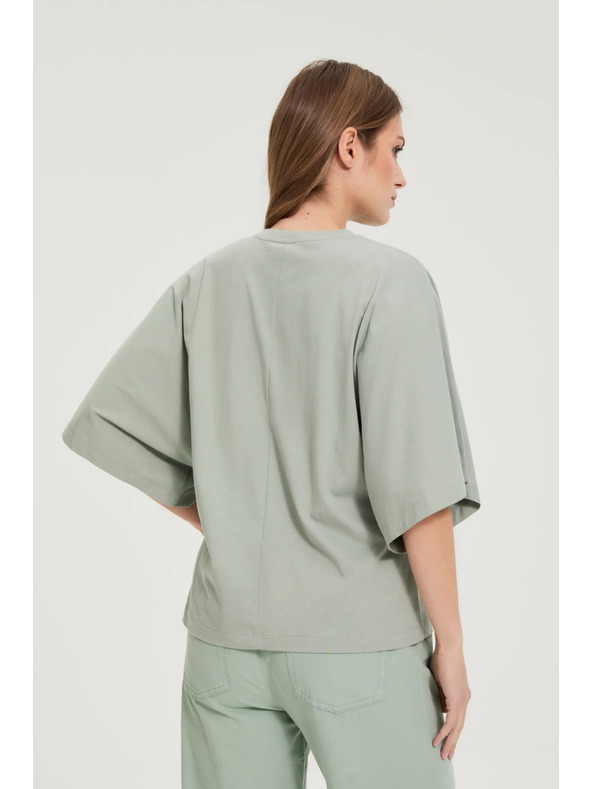 Moodo Bluza sa sirokim rukavima maslinasto zelena Moodo