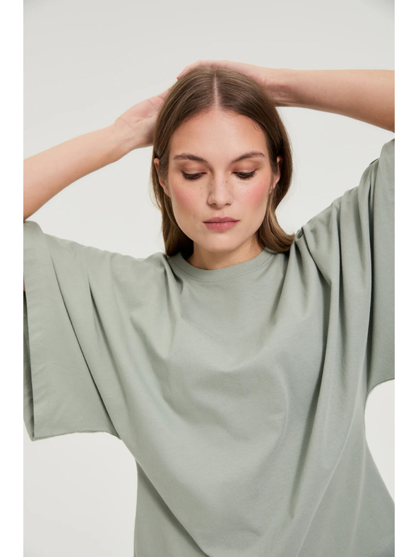 Moodo Bluza sa sirokim rukavima maslinasto zelena Moodo