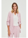 Moodo Sako sa naboranim rukavima roza Moodo