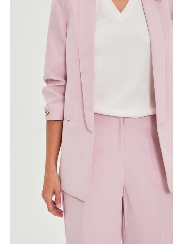 Moodo Sako sa naboranim rukavima roza Moodo