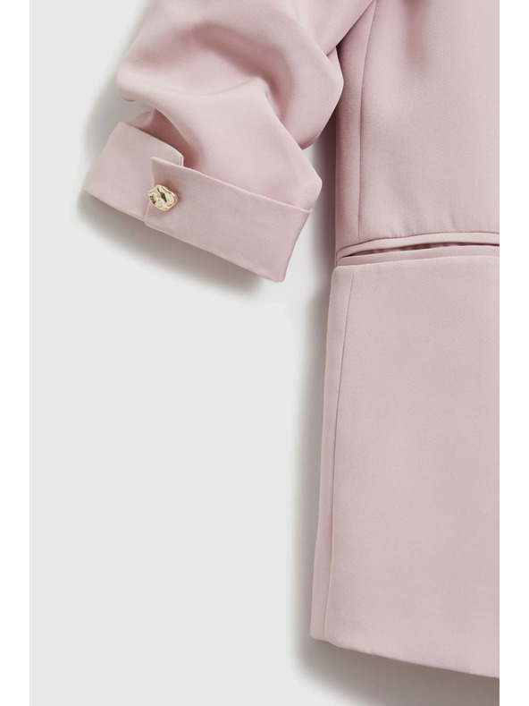 Moodo Sako sa naboranim rukavima roza Moodo