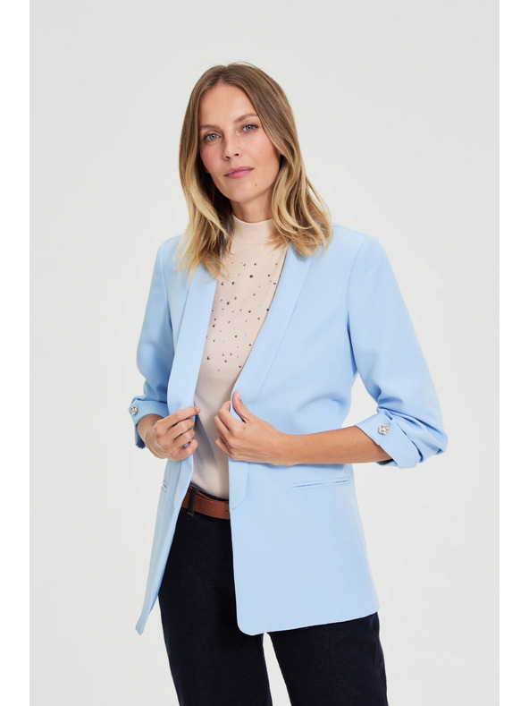 Moodo Sako sa naboranim rukavima svijetlo plavo Moodo