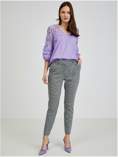 Orsay Bijelo-crne ženske hlače s uzorkom ORSAY