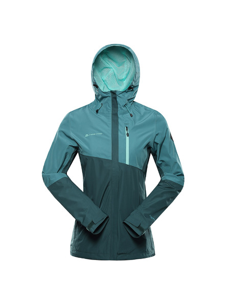 ALPINE PRO Ženska vodootporna jakna s ptx membranom ALPINE PRO NOREMA 3 teal