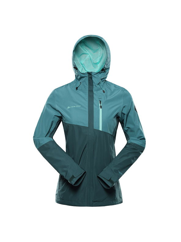 ALPINE PRO Ženska vodootporna jakna s ptx membranom ALPINE PRO NOREMA 3 teal