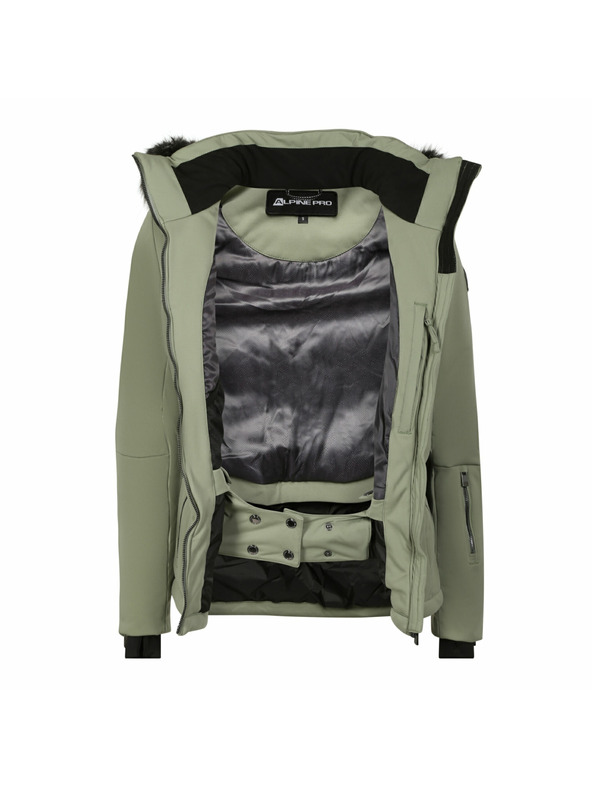 ALPINE PRO Ženska skijaška softshell jakna s membranom ALPINE PRO DOWELA 2 oil green