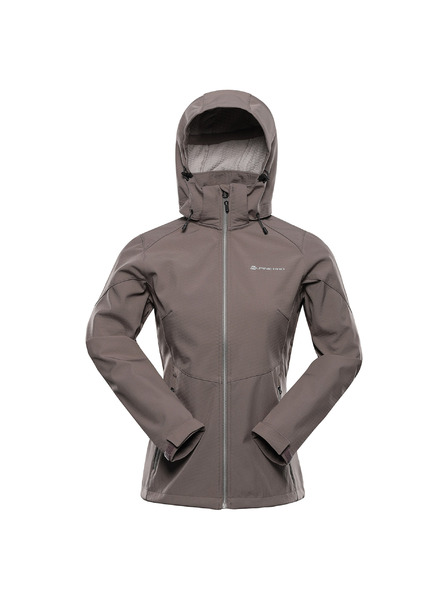 ALPINE PRO Ženska softshell jakna s membranom ALPINE PRO HOORA 2 driftwood