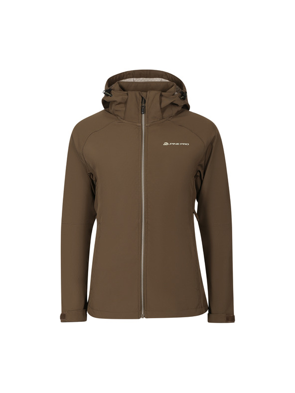 ALPINE PRO Ženska softshell jakna s membranom ALPINE PRO HOORA stone gray