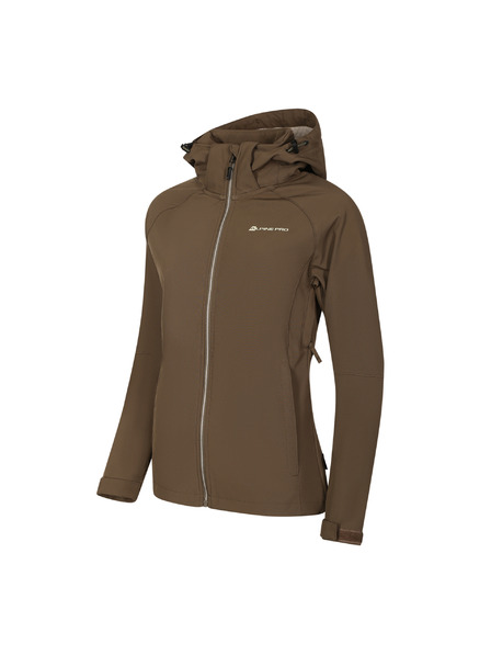 ALPINE PRO Ženska softshell jakna s membranom ALPINE PRO HOORA stone gray