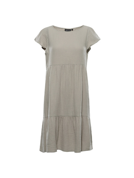 ALPINE PRO Ženska pamučna haljina ALPINE PRO AKESA abbey stone