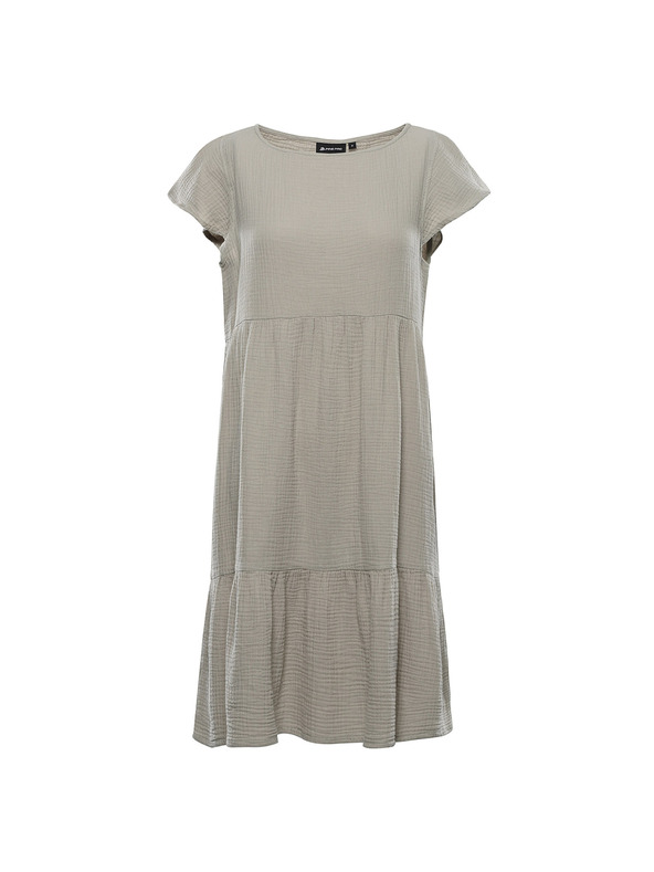 ALPINE PRO Ženska pamučna haljina ALPINE PRO AKESA abbey stone