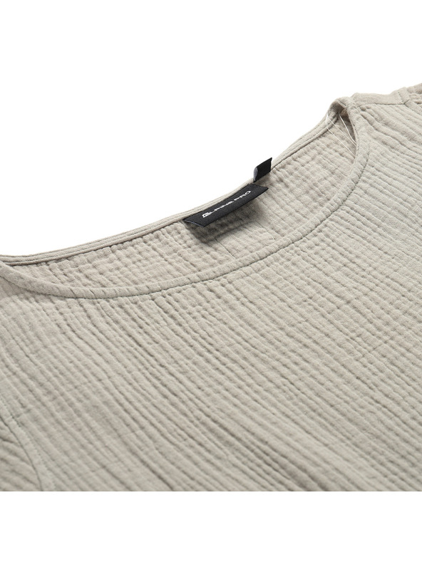 ALPINE PRO Ženska pamučna haljina ALPINE PRO AKESA abbey stone