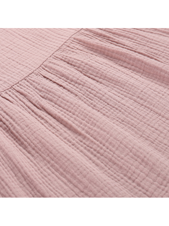 ALPINE PRO Ženska pamučna haljina ALPINE PRO AKESA pale mauve