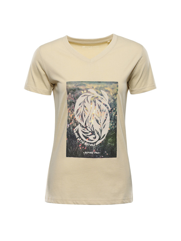 ALPINE PRO Ženska pamučna majica ALPINE PRO DORENA wood ash varijanta pc