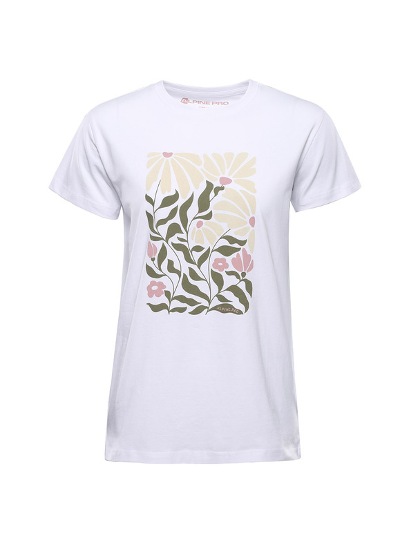 ALPINE PRO Ženska pamučna majica ALPINE PRO DORGA white varijanta pa