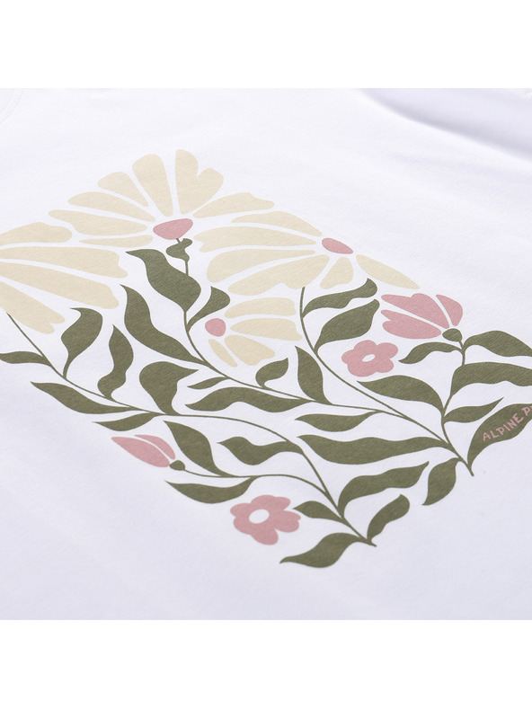 ALPINE PRO Ženska pamučna majica ALPINE PRO DORGA white varijanta pa