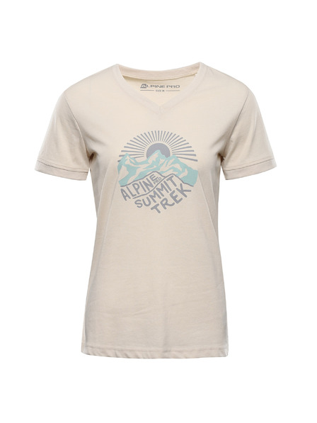 ALPINE PRO Ženska majica od materijala koji se ne gužva ALPINE PRO NOGERA wood ash varijanta pb