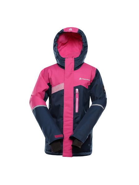 ALPINE PRO Dječja skijaška jakna s membranom ptx snow ALPINE PRO DEARO 2 fuchsia fedora