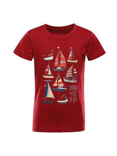 ALPINE PRO Dječja majica od materijala koji se ne gužva ALPINE PRO BIGERO 2 cardinal varijanta pb