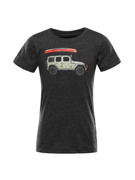 ALPINE PRO Dječja majica od negnječivog materijala ALPINE PRO BIGERO 2 black varijanta pa