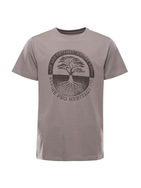 ALPINE PRO Muška pamučna majica ALPINE PRO DORG driftwood varijanta pa