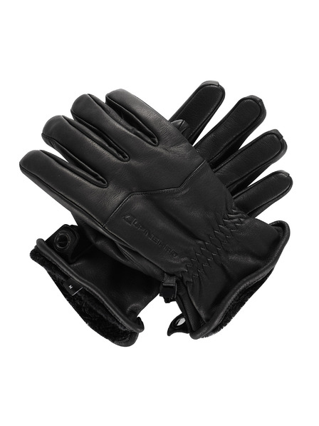 ALPINE PRO Kožne skijaske rukavice ALPINE PRO UWEQE crne