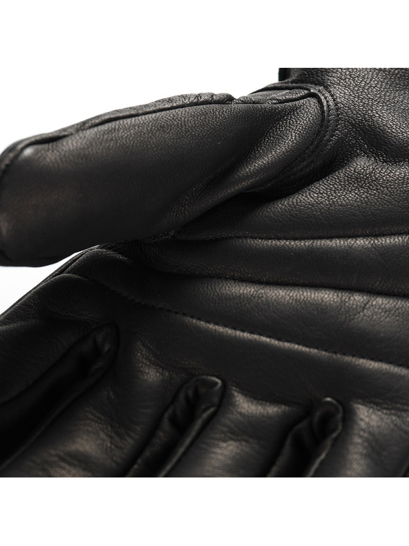 ALPINE PRO Kožne skijaske rukavice ALPINE PRO UWEQE crne