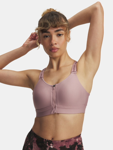 Under Armour Ženski grudnjak Under Armour UA Infinity High Zip 2.0 Bra-PNK