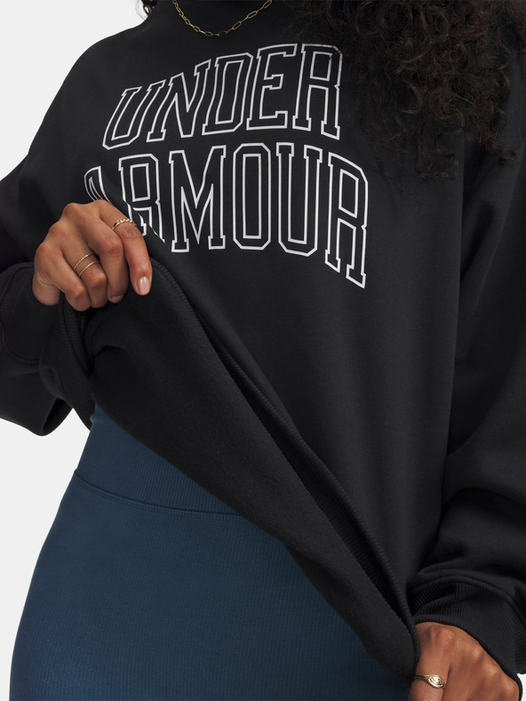 Under Armour Ženska majica Under Armour Rival Flc OS Varsity Crew-BLK