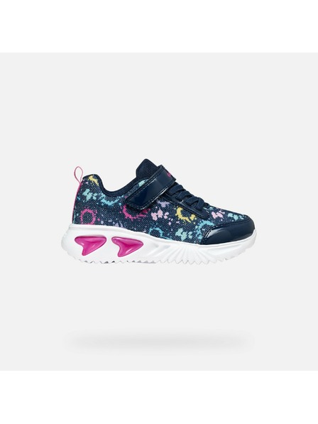 Geox Tamno plave djevojačke fluorescentne tenisice Geox Assister