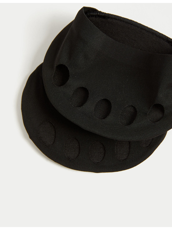 Marks & Spencer Čarape s otvorima za prste s visokim udjelom pamuka, 2 para Marks & Spencer crna