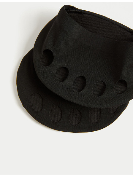 Marks & Spencer Čarape s otvorima za prste s visokim udjelom pamuka, 2 para Marks & Spencer crna